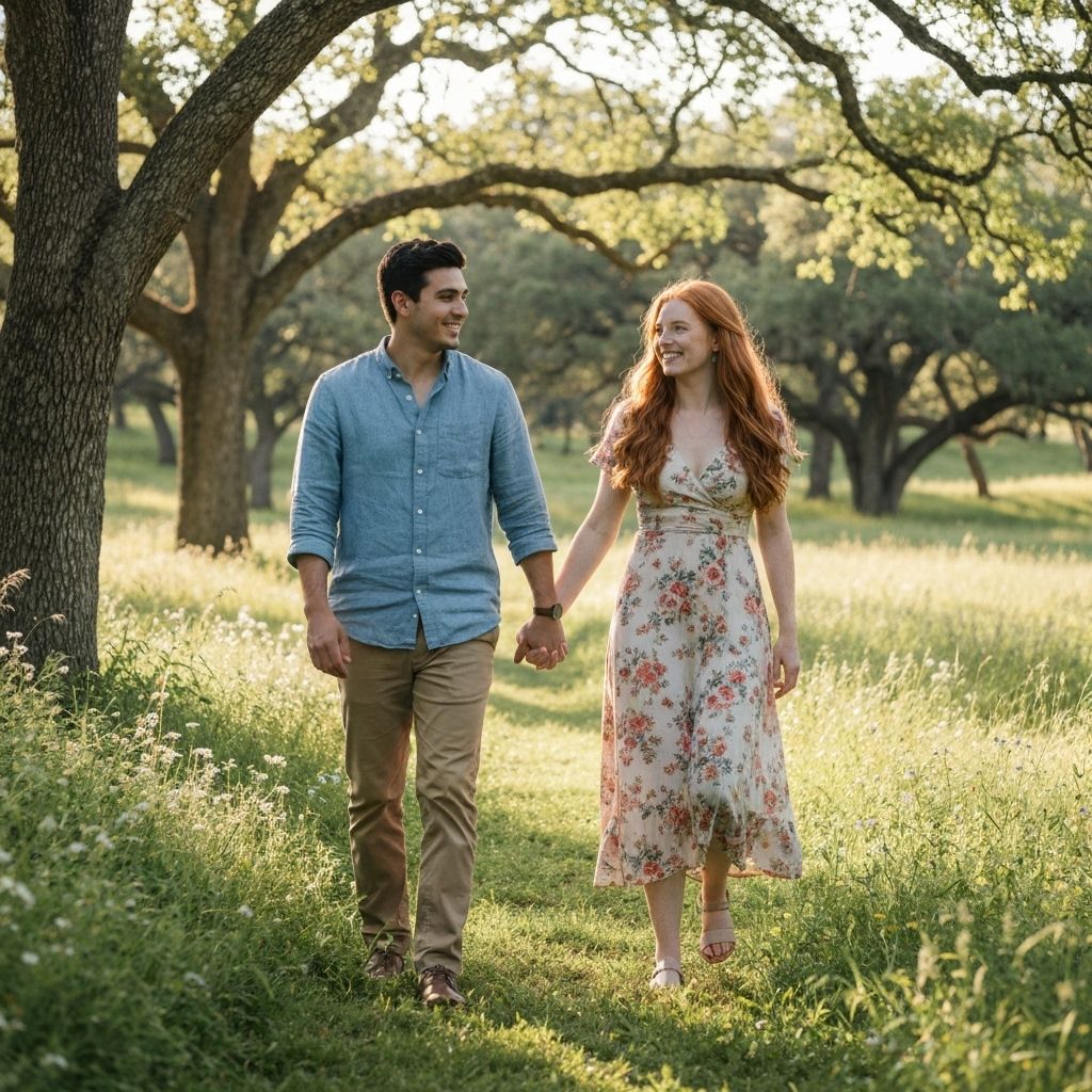 Couple walking together